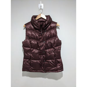 Prana Plum Red Down Milly Puffer Vest Size Large